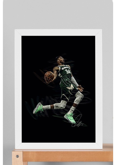 Giannis Antetokounmpo Çerçeveli Tablo Nba Basketbol - Estetik Poster
