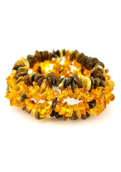 Kehribar Bileklik Amorf Tasarım Ambergold Blk23-119 Çok Renkli