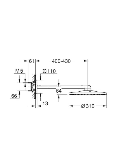 Grohe Rainshower Smartactive 310 Tepe Duşu Seti 430 Mm, 2 Akışlı - 26475dl0