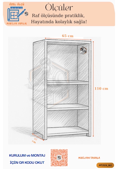 Tamamı Mdf Mini Fırın Dolabı 2 Kapaklı Çok Amaçlı Mutfak Dolabı