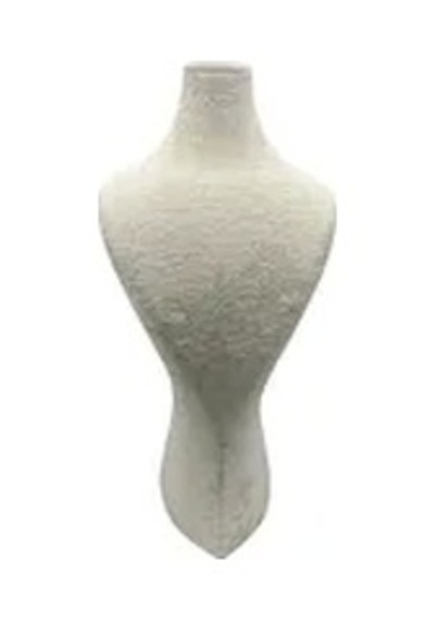 Yerli Üretim Süet Kumaş Lidya Manken Krem Renk 42/20 Cm Kolye Gerdanlık Takı Sergileme Mankeni Çok Renkli