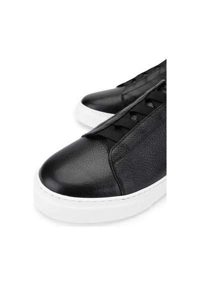 Tamer Tanca Erkek Hakiki Deri Siyah Floter Sneakers & Spor Ayakkabı 1163 2526 Erk Ayk Y26 Sıyah Fltr