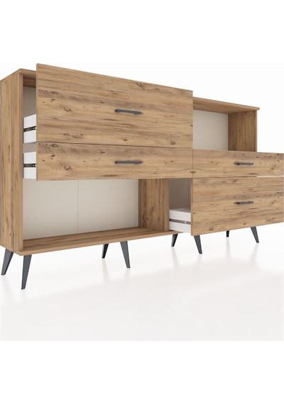 Arges Konsol Tek Raflı 4 Çekmeceli 176x30x99 Çam-aytaşı/çam Aytası/atlas Çam - Atlas Çam Arges Konsol Tek Raflı 4 Çekmeceli 176x30x99 Çam-aytaşı/çam Aytası/atlas Çam - Atlas Çam