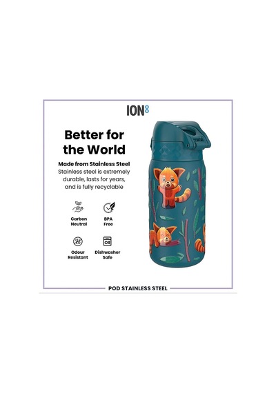 Ion8 Sızdırmaz Çocuk Su Termosu 320 Ml - Kırmızı Pandalar Çok Renkli