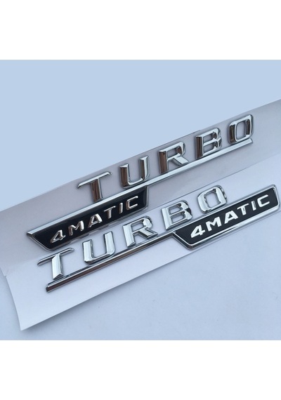 Turbo 4 Matic Çamurluk Logo Arma Abs Krom Ithal Car Logo Arma