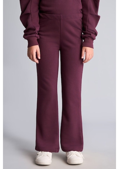 Defacto Bisiklet Yaka Sweatshirt Ve Nervürlü Pantolon 2li Takım Kız Çocuk I3868a826aupr217 Mor-pr217