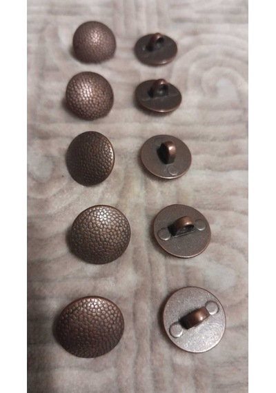 Bakır Kaaplama Metal Düğme 24 Boy 14 Mm 10 Adet
