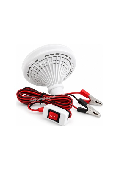 12v Anahtarlı Seyyar Lamba 2 Metre Kablolu Akü Maşalı 24w Beyaz Led Ampul Dc 12 Volt Aküler İçin
