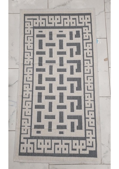 Pamuklu Bukle Lüks Kilim 80x150 -luma Kreme Gri Gri