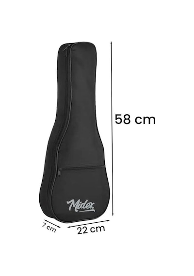 Midex Cs-21a-50x Soprano Ukulele Çantası 50'li Paket Kaliteli Siyah Kılıf 50 Adet