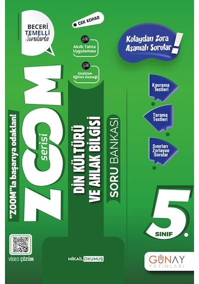 Günay Yayınları 5. Sınıf Din Kültürü Zoom Serisi Soru Bankası