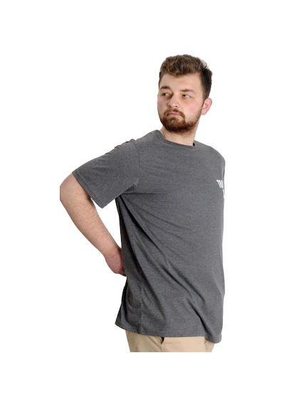 Mode Xl Büyük Beden Erkek T-Shirt Traınıng Dept 23128 Antramelanj 001