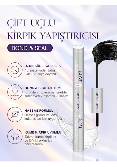 Kirpik Yapıştırıcı Ve Sabitleyici 2 Si 1 Arada Kp1480 - 5 Ml