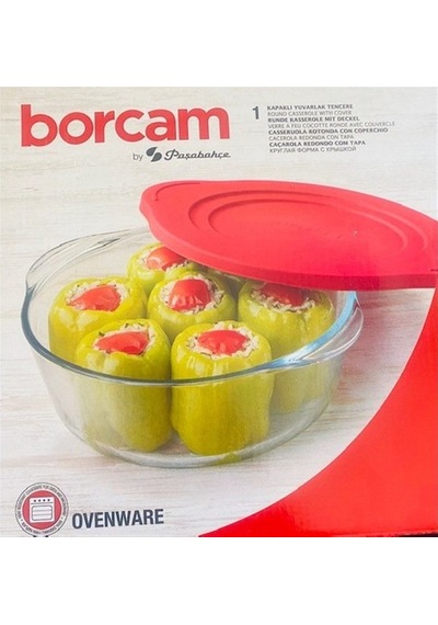 Paşabahçe Kapaklı Yuvarlak Borcam Tencere 2100 CC 59001