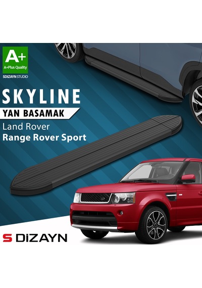 S-dizayn Land Rover Range Rover Sport Skyline Siyah Yan Basamak 183 Cm 2005-2013 A+ Kalite