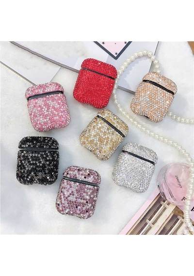 Apple AirPods Uyumlu Kılıf Zore Diamond Silikon No1