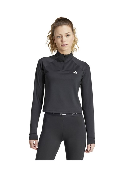 Adidas Tr-es 1/4zıp Black Siyah Kadın Fermuarlı Sweatshirt Siyah
