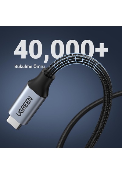 Gen2 100 W Thunderbolt 3 Type-c To Type-c Örgülü Uzatma Kablosu 50 Cm Standart