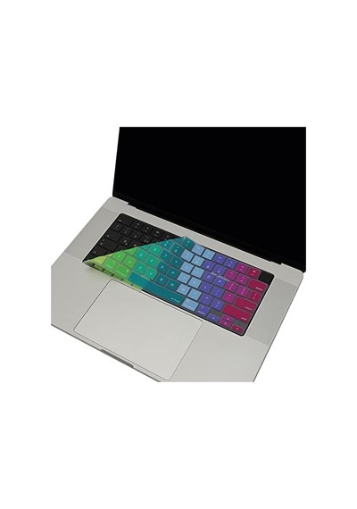 Macbook Uyumlu Us İngilizce Klavye Koruyucu Amerikan Enter M1-m5 A2681 A3113 A3240 A3449 A2941 A3241 A2442 A2779 A2992 A2485 A2991 Keyboard Cover Touch Id Pembe Yeşil