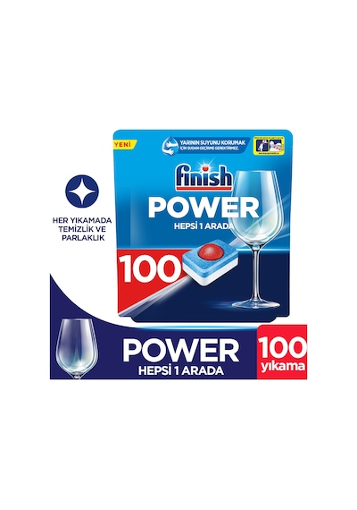 Finish Power Hepsi Bir Arada Max Bulaşık Makinesi Deterjanı 100 Tablet Finish Power Hepsi Bir Arada Max Bulaşık Makinesi Deterjanı 100 Tablet