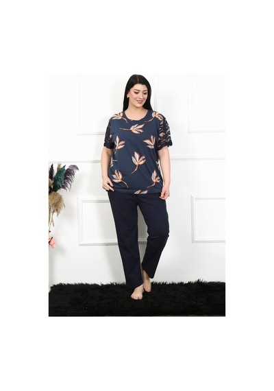 Akbeniz Kadın 5xl-6xl-7xl-8xl Büyük Beden Kısa Kol Pijama Takım 75005-lacivert Lacivert Akbeniz Kadın 5xl-6xl-7xl-8xl Büyük Beden Kısa Kol Pijama Takım 75005-lacivert Lacivert