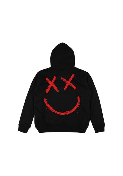 Startmore Adrift Hellboy Beyaz Oversize Unisex Kapüşonlu Sweatshirt Hoodie Siyah