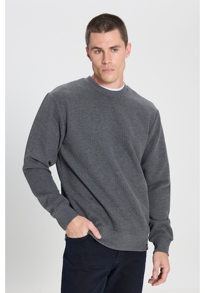 Wrangler Regular Fit Normal Kesim Bisiklet Yaka Antrasit Sweatshirt W242593003 Antrasit