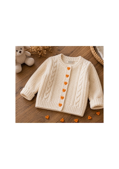 6'lı Turuncu El Yapımı Polimer Kil Kalp Düğme 1,5 Cm Dekoratif Örgü, Bebek Yeleği Ve Amigurumi Düğmesi