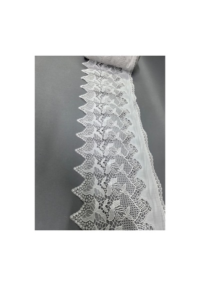 23 Cm Krem Pvc Dantel Raf Örtüsü Dolap İçi Örtü Runner Beyaz-1
