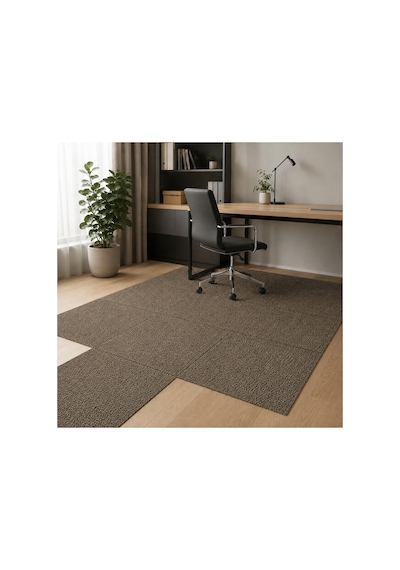 Karo Halı Modüler Yer Halısı Ev Ofis Oda Salon Koridor Antre Zemin Kaplama 50x50 Cm Bej