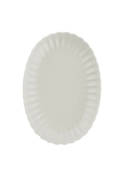Kütahya Porselen Bone Luz Krem Kayık Tabak 28x19cm Tekli Bnlzf28ky00 Krem