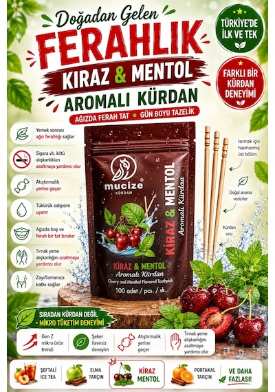 Mucize Kiraz-mentol Aromalı Kürdan Refill Doypak