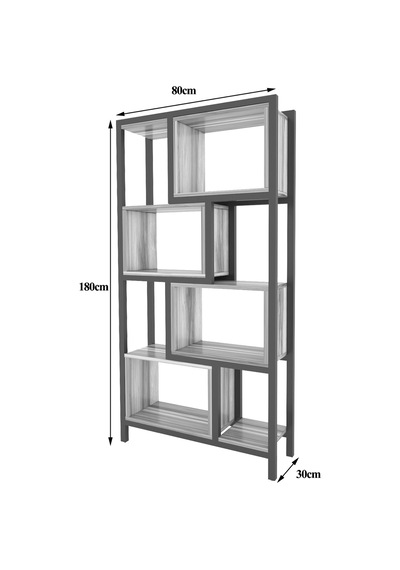 Tiryaki Aksesuar Tokyo Metal Kitaplık 5 Raflı 80 CM