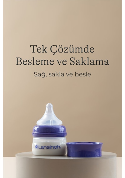Lansinoh® 60 ML Biberon ve NaturalWave® Biberon Emziği (0 Ay+)