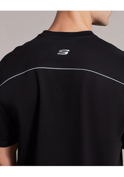 Skechers M Graphic Tee Reflect Logo Oversize T-Shirt Erkek Siyah Tshirt S231094-001