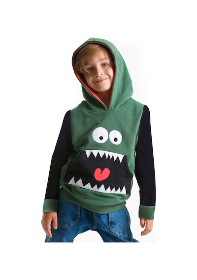 Obur Kapüşonlu Kanguru Cepli Erkek Çocuk Sweatshirt