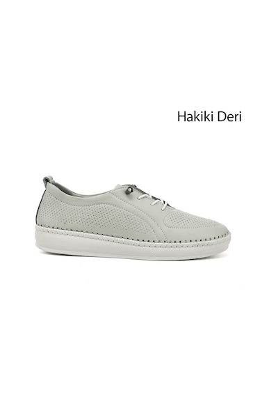 Gönderi(R) Gönderi R Su Yeşili Lastik Bağcıklı Hakiki Deri Comfort Ayakkabı Su Yeşili