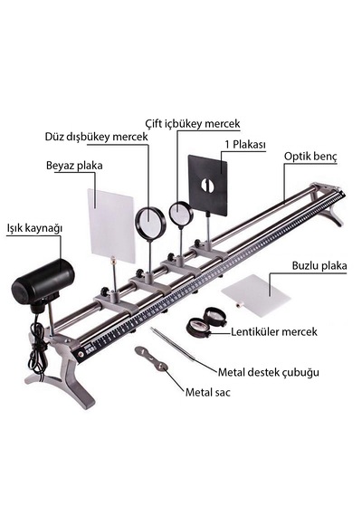 Çok Fonksiyonlu Optik Düzenek Optik Ray Optik Benç 96 Cm