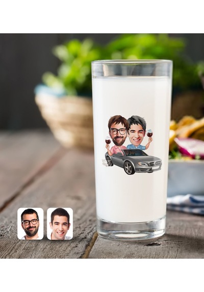 Kişiye Özel Kankalar Karikatürlü Rakı Bardağı-1