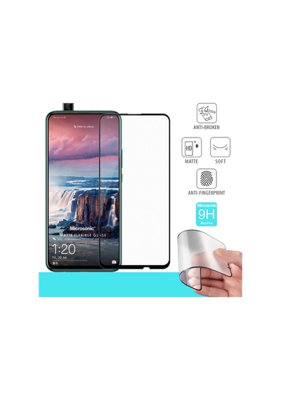 Microsonic Huawei Honor 9x Seramik Matte Flexible Ekran Koruyucu Siyah