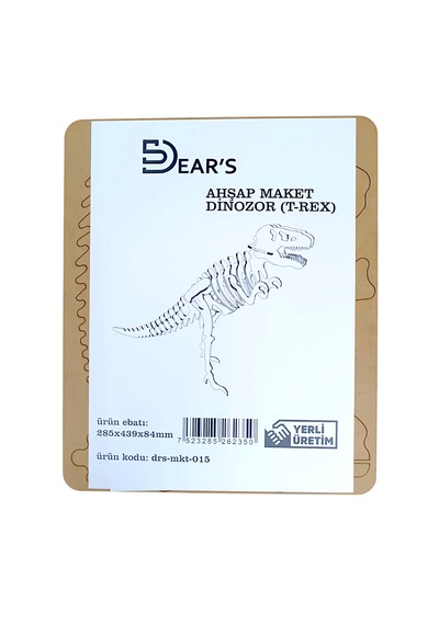Ahşap Maket Dinozor T-rex 285 X 439 X 84mm