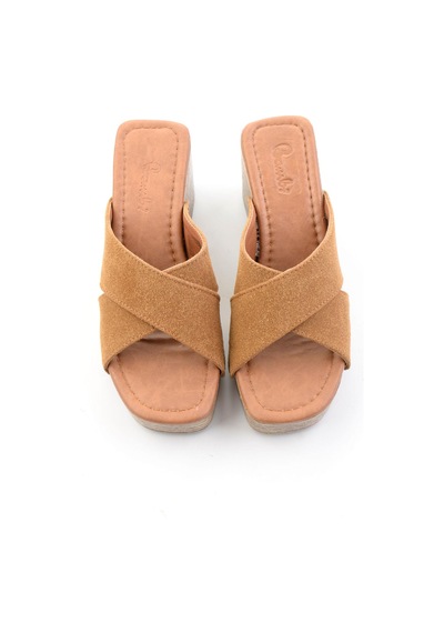 Bambi Taba Süet Kadın Terlik K04936093072