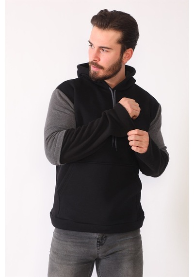 1042 Dewberry Erkek Sweatshırt-siyah