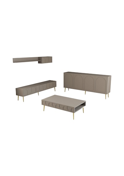 Variant Lyon 3 Lü Salon Takımı - Atlas / Altın