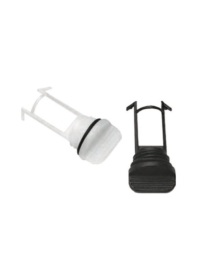 Captive Plug With O-ring For Drain Socket, White