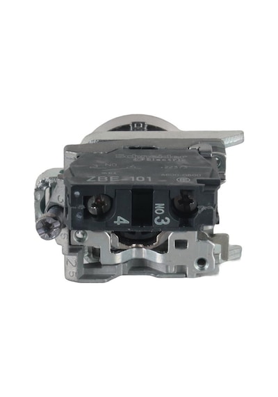 Schneider 22MM 1NA Metal Sarı Yaylı Buton - XB4BA51