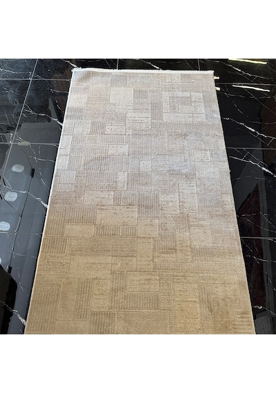Hoom Rugs İpek 1134 Vizon Yün Tuşeli Akrilik Pamuk Taban Halı Vizon