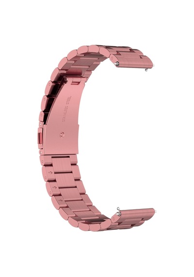 Caseonn Realme Watch 3 Pro Kordon Paslanmaz Çelik Metal Kayış Rose Pink