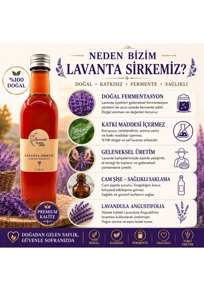 Doğal Lavanta Sirkesi 500 Ml L.angustifolia - Lavanta