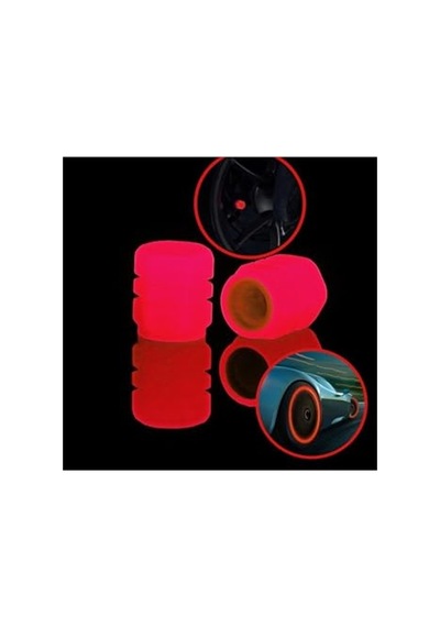 Fosforlu Araba Sibop Kapağı - 4'lü Set, Turuncu Kırmızı Açık Bej